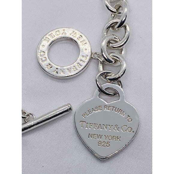 Tiffany & Co Return To Tiffany & Co 8" Inches Toggle  Heart Bracelet - Picture 2 of 11